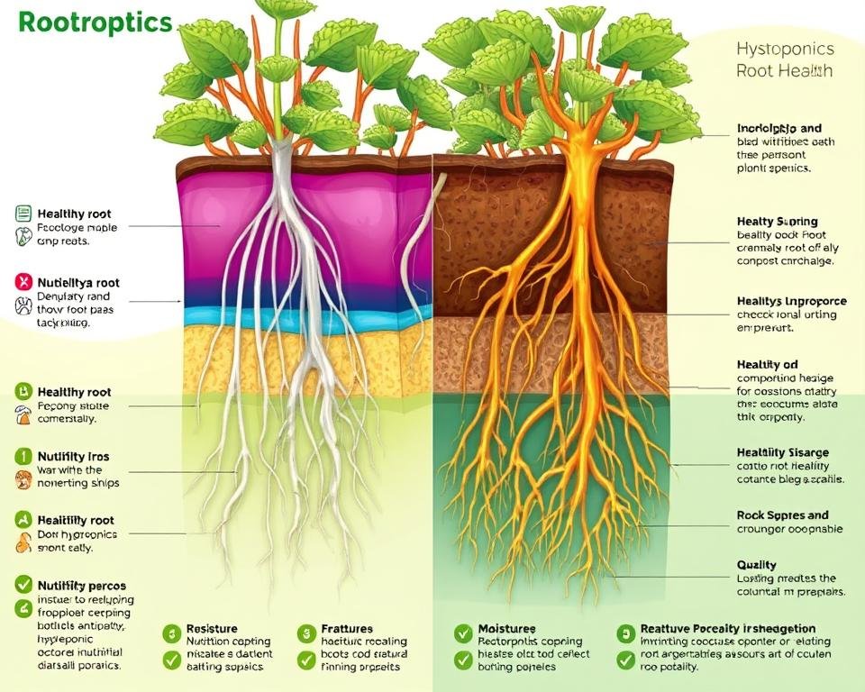 Hydroponic Root Health Diagram