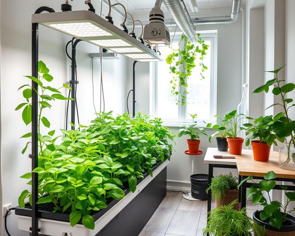 Indoor Hydroponic Garden Setup