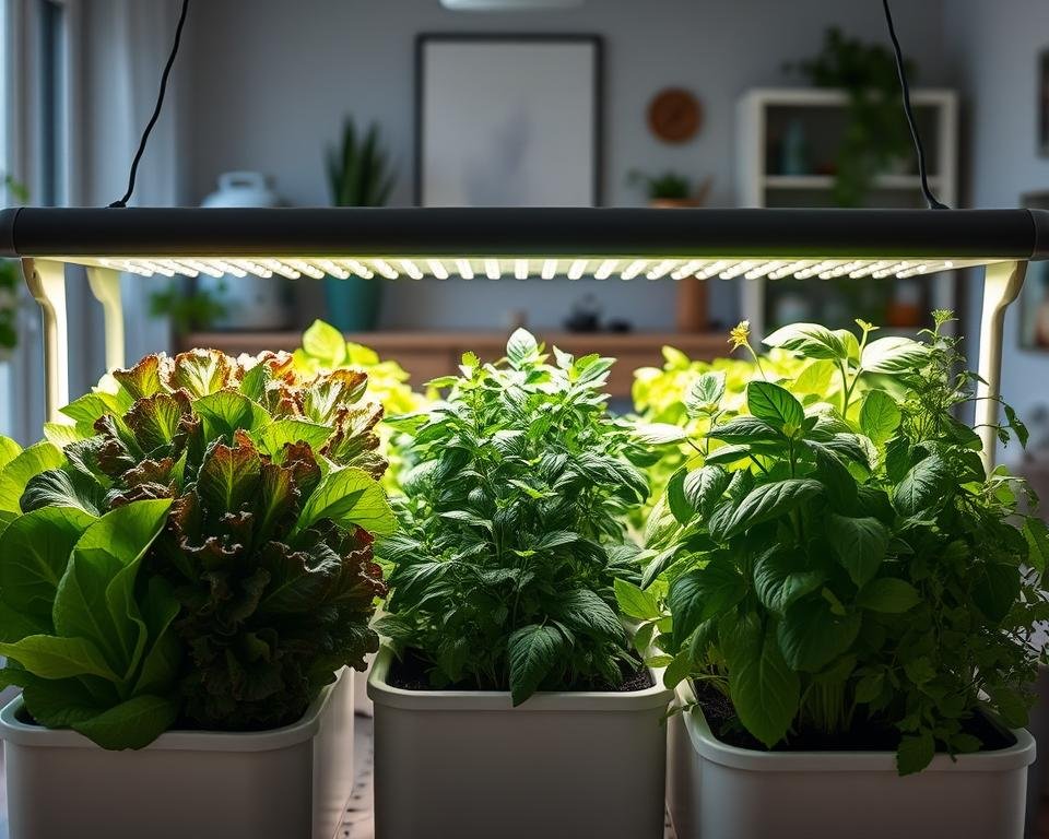 Indoor Hydroponic Leafy Greens and Herbs