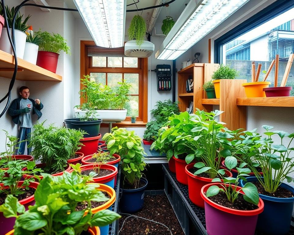 Indoor Vegetable Garden Setup