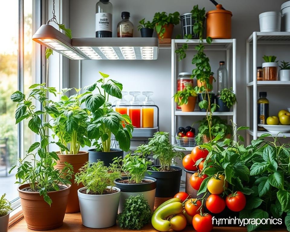 Indoor Vegetable Gardening Setup