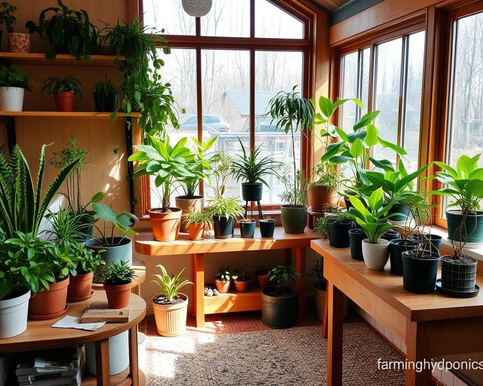 Indoor Winter Garden Setup