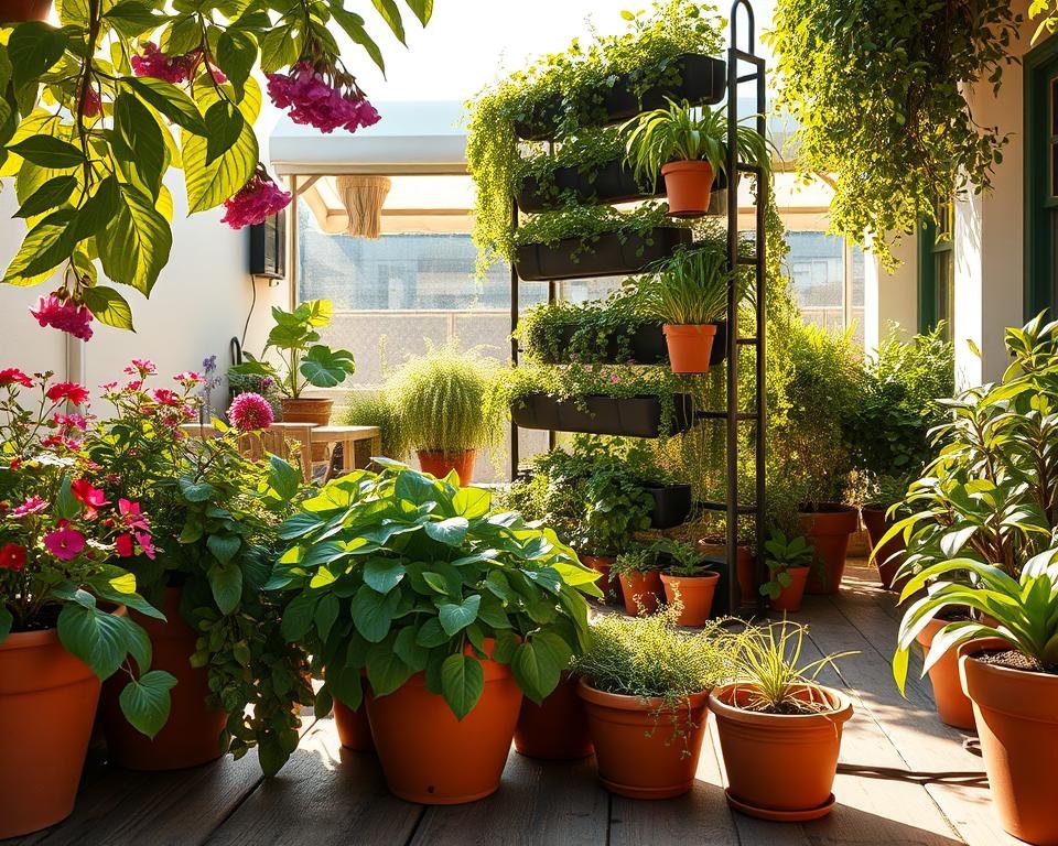 Container Garden Sunlight Placement