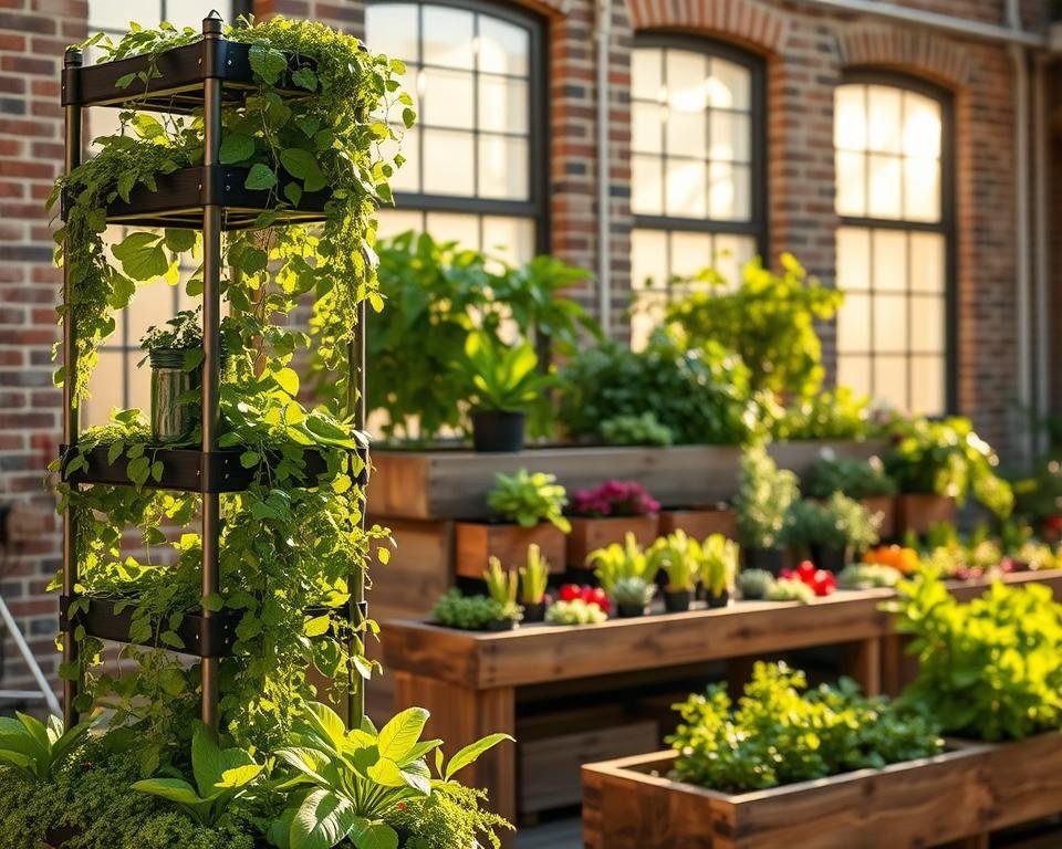 Vertical Farming in Container Gardens